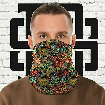Buy Face Mask Paisley Pattern #7 Bandana Neck Warmer Snood Scarf Biker Multi Purpose • 4.99£