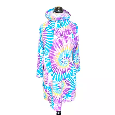 Buy Almost Famous Women Sweatershirt Dress Sz L Mock Neckline Fleece Dye Drawstring  • 20.27£