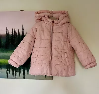 Buy Hooded Puffer Jacket Baby Girl 12-18 Months/ Light Pink By EvieAngel  🌷 • 3.69£