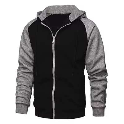 Buy Mens Zip Up Hoodie Hooded Sweatshirt Sports Jumper Hoodie Coat Jacket Top • 12.99£
