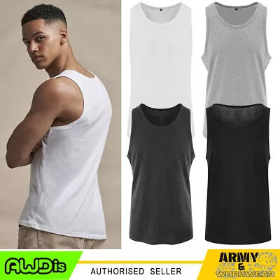 Buy AWDis Mens Triblend Vest Summer/Sports/Gym/Running/Game Casual Tank Top T Shirt • 8.99£