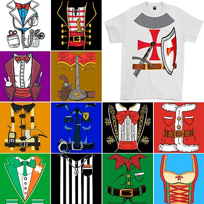 Buy Fancy Dress Costume Outfit Mens Funny T-Shirt Party Theme • 9.99£