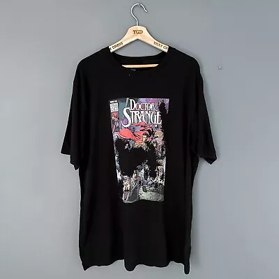 Buy Mens Black Marvel Doctor Strange Print 100% Organic Cotton T-Shirt Top Size XL • 1£