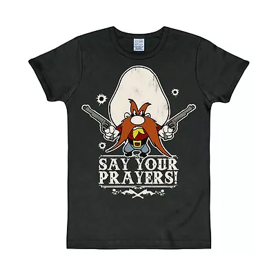 Buy LOGOSHIRT - Looney Tunes Cowboy Yosemite Sam Say Your Prayers - Slimfit T-Shirt • 33.54£