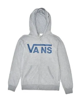 Buy VANS Mens Graphic Zip Hoodie Sweater XS Grey Cotton F201 • 14.58£