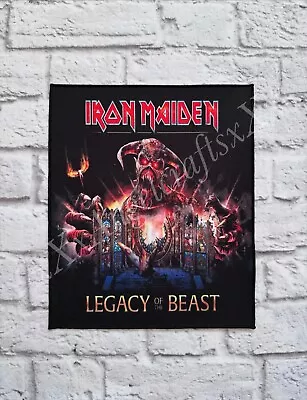 Buy SEW ON PRINTED BACK PATCH JACKET 23.5cm X 19.5cm IRON MAIDEN LEGACY OF THE BEAST • 28£