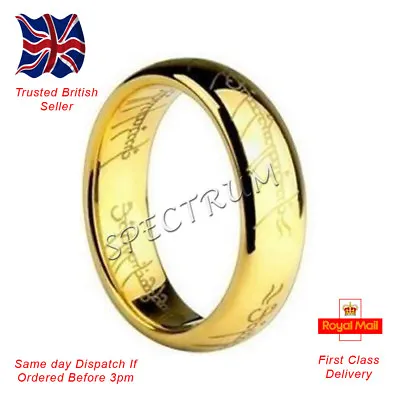 Buy Lord Of The Rings Hobbit Ring Jewellery Gold Plated • 3.49£