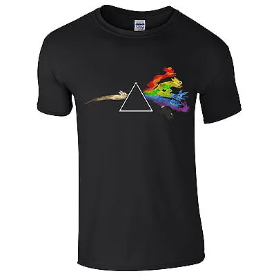 Buy Cartoon Eevees Characters T-Shirt Evolution Dark Prism Side Triangle Rainbow  • 11.82£