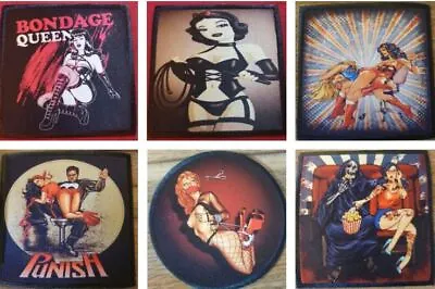 Buy Bondage Queen PINUP GIRL SPANK ROPES SEXY PIN UP BDSM GOTH SEW / IRON ON PATCH • 5.99£
