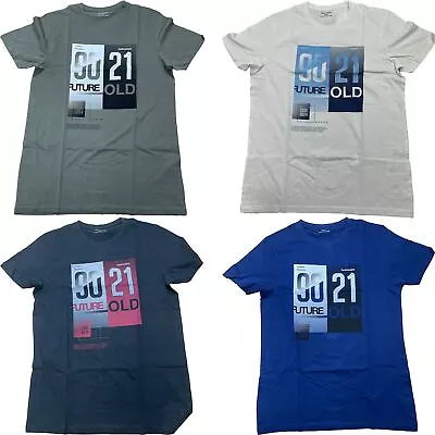 Buy 4 Pack Mens Printed T-Shirt Short Sleeve Shirt Crew Neck Multi Pack Cotton Top • 13.99£