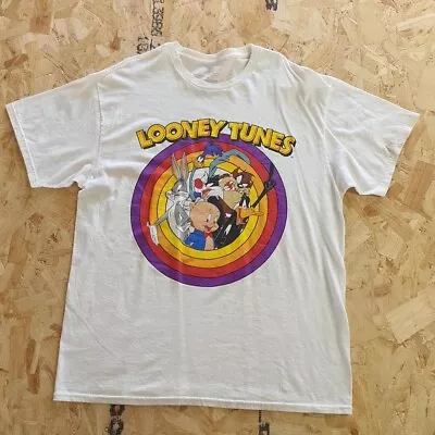 Buy Looney Tunes Graphic T Shirt White Adult Large L Mens Summer • 11.99£