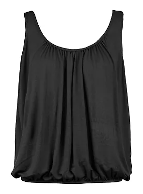 Buy BNWT Women's Vest Top Loose Fit Elasticated Waist Sleeveless T Shirt • 7.49£
