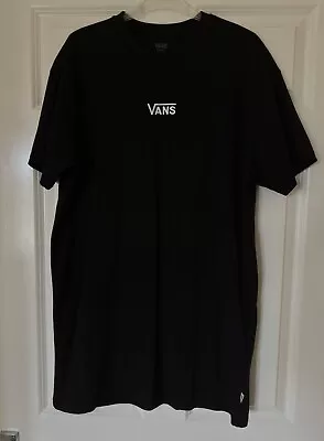 Buy Womens VANS T-Shirt Dress (Center Vee, Black, Tee, Basic, Small, Embroided Logo) • 20£