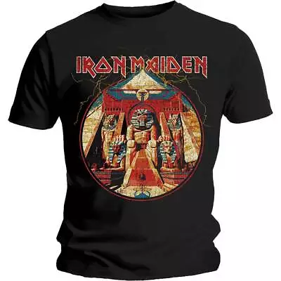Buy SALE Iron Maiden | Official Band T-Shirt | Powerslave Lightning Circle 40% OFF • 10.95£
