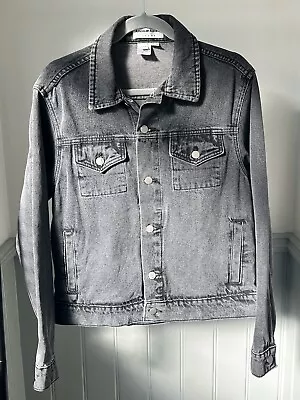 Buy American Apparel Jeans Denim Jacket Small Men’s Black Grey Collared Pockets USA • 32£