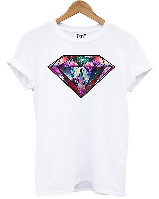Buy Galaxy Diamond T Shirt Fashion Hipster Space Tumblr Printed Design Top Gift  • 9.95£