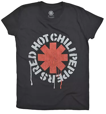 Buy Red Hot Chili Peppers T Shirt Stencil Asterisk Logo Official RHCP Vintage Style • 15.49£