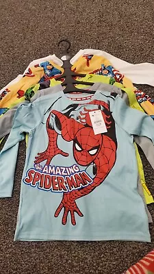 Buy BNWT 5-6 Years Marvel Pack Of 5 Long Sleeve T-Shirts Boys • 10£