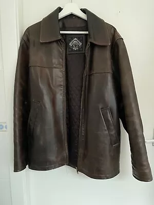 Buy Enjoy Leather Jacket Mens Medium Distressed Brown • 30£