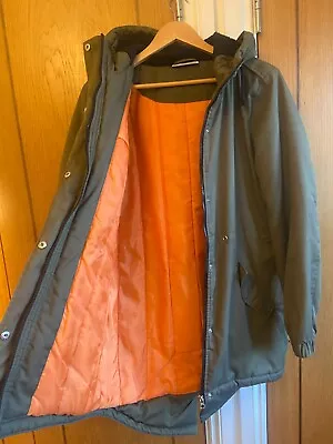 Buy NOISY MAY Jacket, Hacky Color With Orange Interior Padding W Hoodie, Size M • 21£