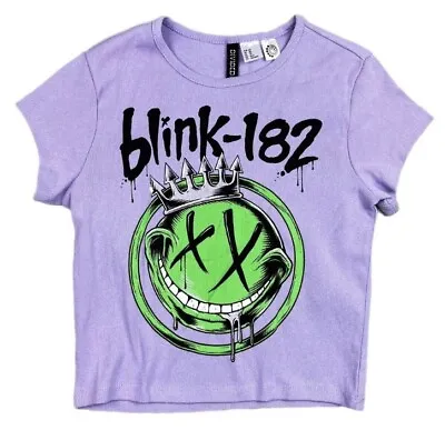 Buy Womens Blink 182 Divided Graphic T-shirt Size Xs Pit To Pit 14.5” • 22£