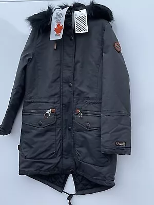 Buy Khujo Colleen Winter Parka Coat Ash Grey / Black Size S Bnwt • 199£