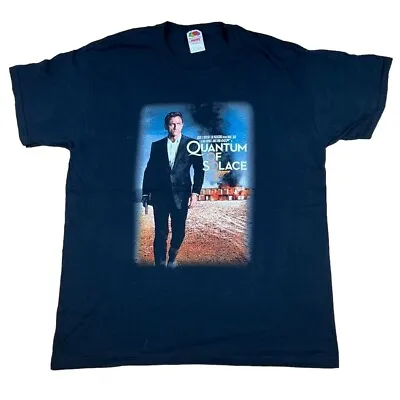 Buy James Bond Vintage Promo Quantum Of Solace T Shirt Large Black Mens Film Tee • 35£