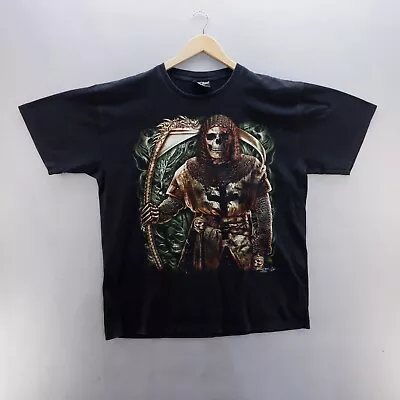 Buy Rock Chang T Shirt XL Black Graphic Print Grim Reaper Short Sleeve Cotton Mens • 9.02£