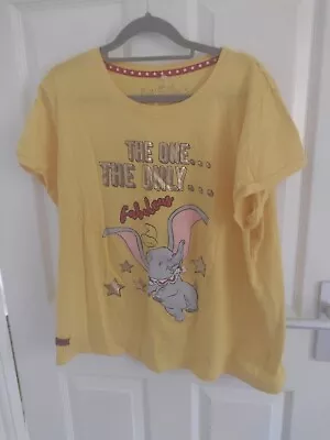 Buy Disney Yellow Dumbo T-shirt Size 14-16 • 2.50£