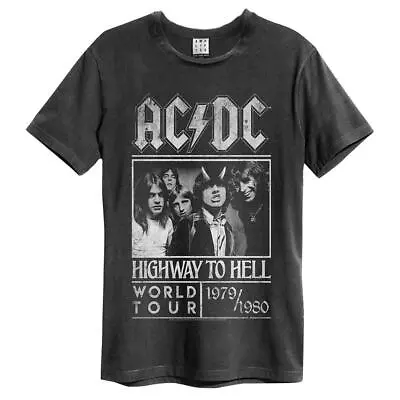 Buy Amplified AC/DC Cotton Grey Highway To Hell Poster Unisex T-Shirt • 18.36£