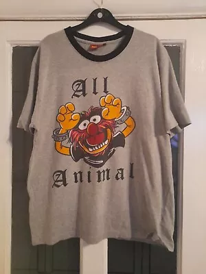 Buy The Muppets All Animal Mens Grey Short Sleeve T-shirt Size M • 9.99£