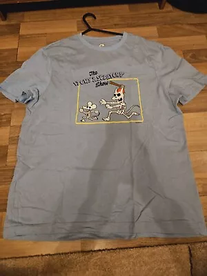 Buy The Simpsons T Shirt Itchy And Scratchy Show Mens Blue UK Size Large • 9.99£