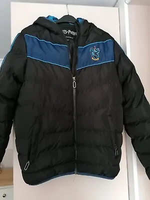 Buy Harry Potter Ravenclaw Unisex Black Hooded Jacket Coat Size XS Vgc • 18.99£
