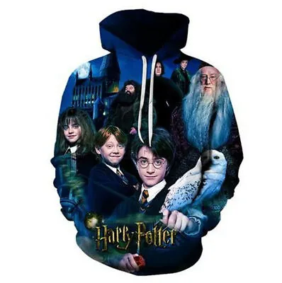 Buy 3D Print Harry Potter Hoodies Sweatshirt Hooded Unisex Casual Jacket Coat Top • 20.99£