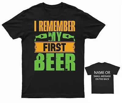 Buy I Remember My First Beer Geek T-shirt Funny Nerd Quote Holiday Gift • 13.95£