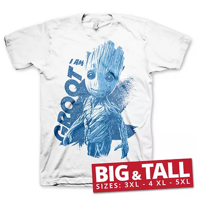 Buy Officially Licensed I Am Groot On BIG & TALL 3XL, 4XL, 5XL Men's T-Shirt • 22.98£