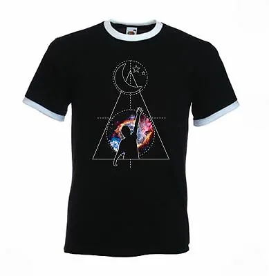Buy Psychedelic Reach For The Stars Cosmic Universe Drug DMT Contrast Ringer T-Shirt • 12.95£