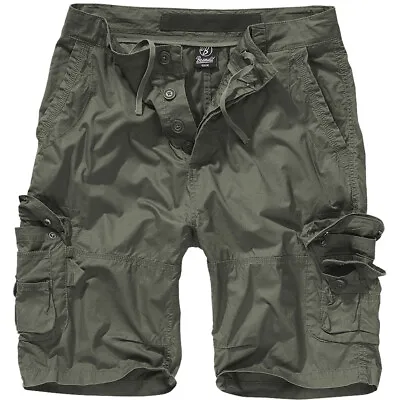 Buy Brandit Ty Shorts Cotton Summer Hiking Hiking Army Lightweight Mens Combat Olive • 43.95£