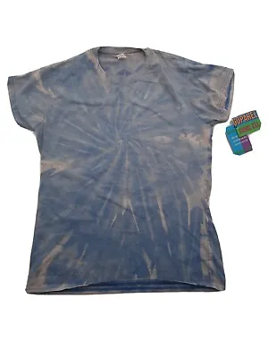 Buy Ladies Reverse Tie Dye T-Shirt Blues • 8.06£