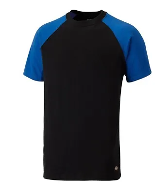 Buy Dickies Temp IQ Two/tone T-Shirt Black/Teal SH2008 XL Moisture Wicking Cooling • 15£