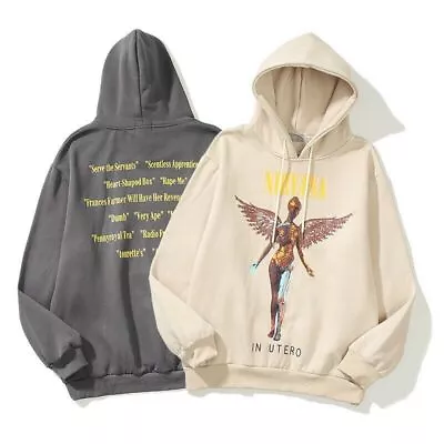 Buy 2023 Luxury Nirvana Dark Angel Distressed Hoodie Sweater Rock Hip Hop Sweatshirt • 38.40£