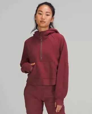 Buy Lululemon Hoodie Scuba Sweatshirt XS / S Oversized Fit Cherry Burgundy Zip Up • 69.99£