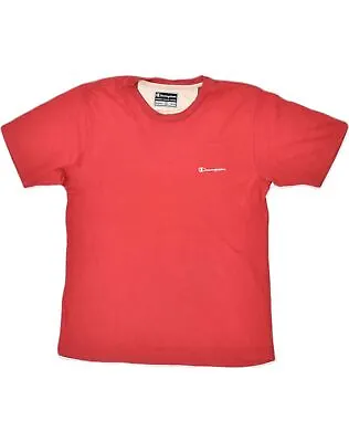 Buy CHAMPION Mens T-Shirt Top Small Red Cotton TN01 • 7.04£