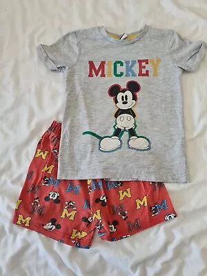 Buy Mickey Mouse Summer Shorts Pyjamas • 2£