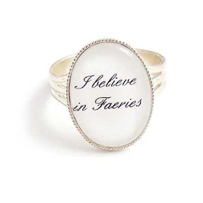 Buy I Believe In FAERIES Ring Fairy Fairytale Adjustable Whimsical Peter Pan Charm • 17.99£