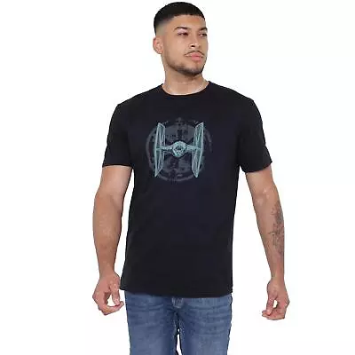 Buy Star Wars Mens T-shirt Imperial Star Fighter Cotton Tee Black S-2XL Official • 13.99£