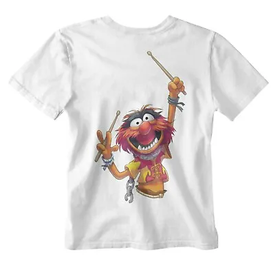 Buy Animal T-shirt Muppet White 70s 80s 90s Tee Drummer 100% Retro Gift S- 3xl Tee  • 7.97£