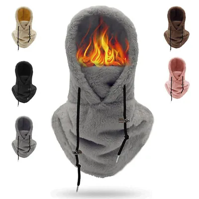Buy Winter Sherpa Hood Ski Mask Balaclava Windproof Warm Hood Cover Hat Cap Scarf • 8.55£