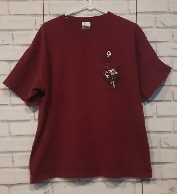 Buy Warner Bros Studio Store Women's Size L T-Shirt Maroon Red Wile Coyote Soccer • 14.45£