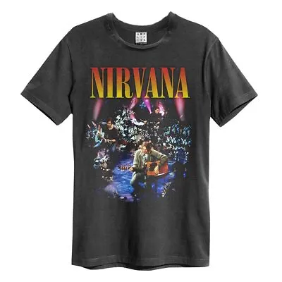 Buy Nirvana Amplified Collection - Unplugged In New York Men's T-Shirt Charcoal Band • 22.94£